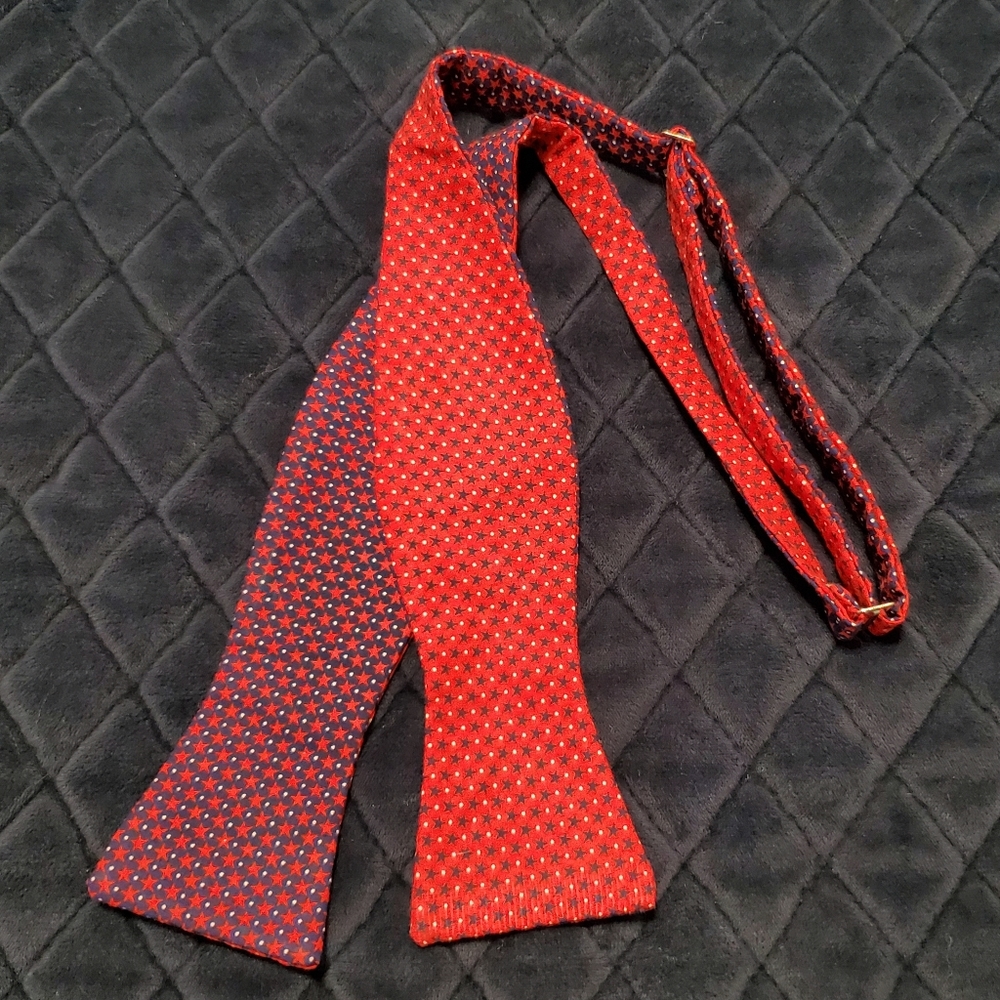 Red, White, and Blue Bowtie in Star Pattern